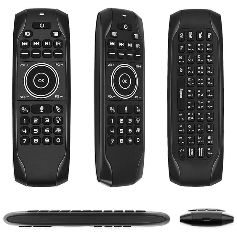 Air Mouse e Mini Teclado G7V Pro Gyro Voz Retroiluminada