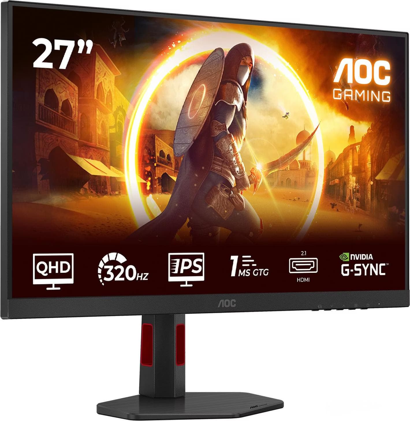AOC G4 Q27G4SRU 27" Fast IPS QHD 300Hz 0.5ms - Monitor PC