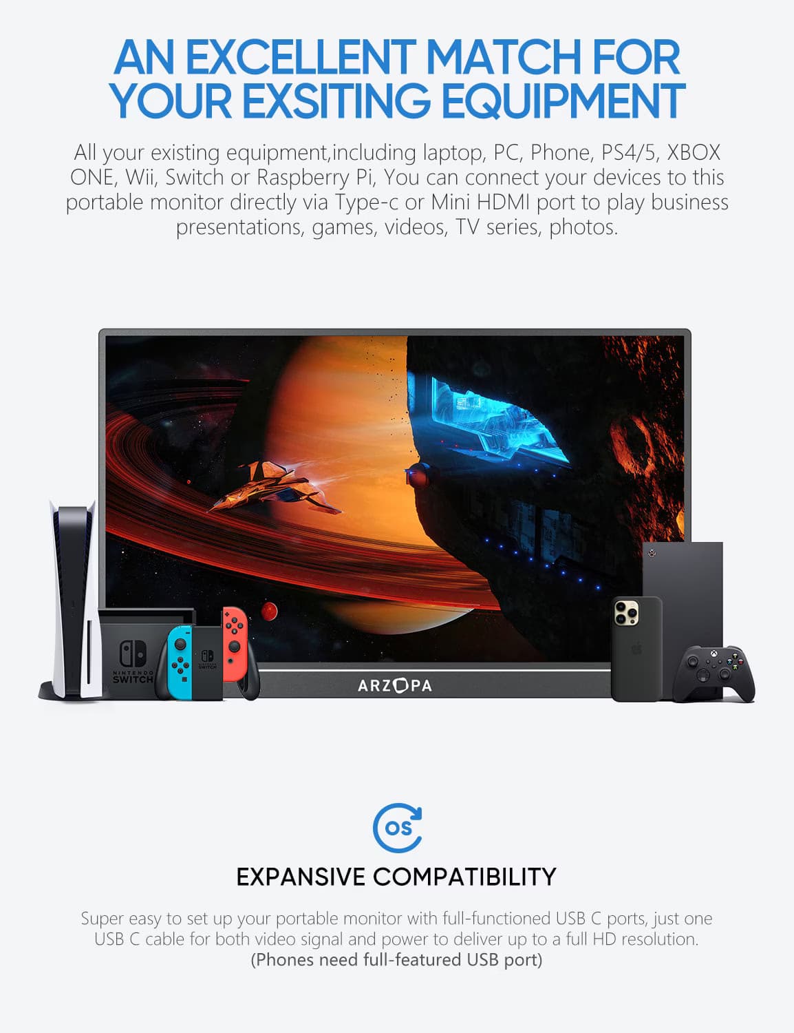 Arzopa A1 M 17.3" Full HD IPS HDR