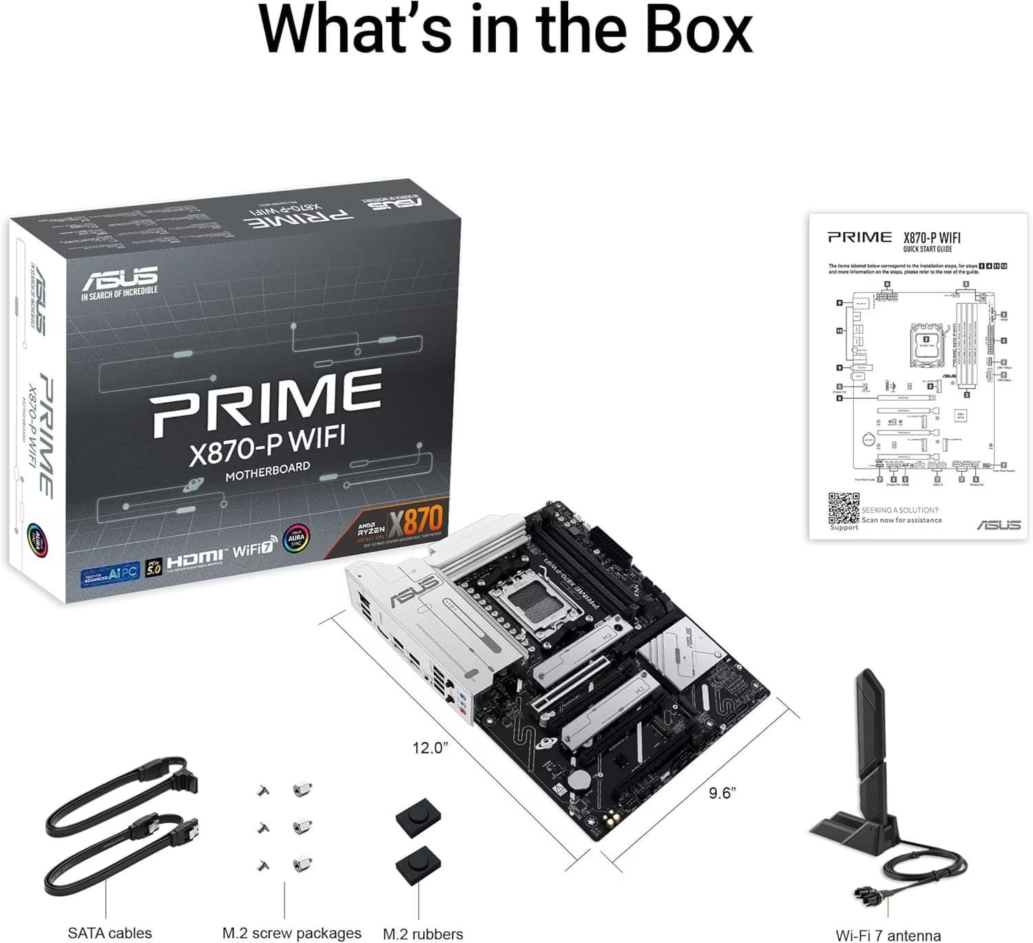 ASUS Prime X870-P WIFI Soquete AM5 ATX