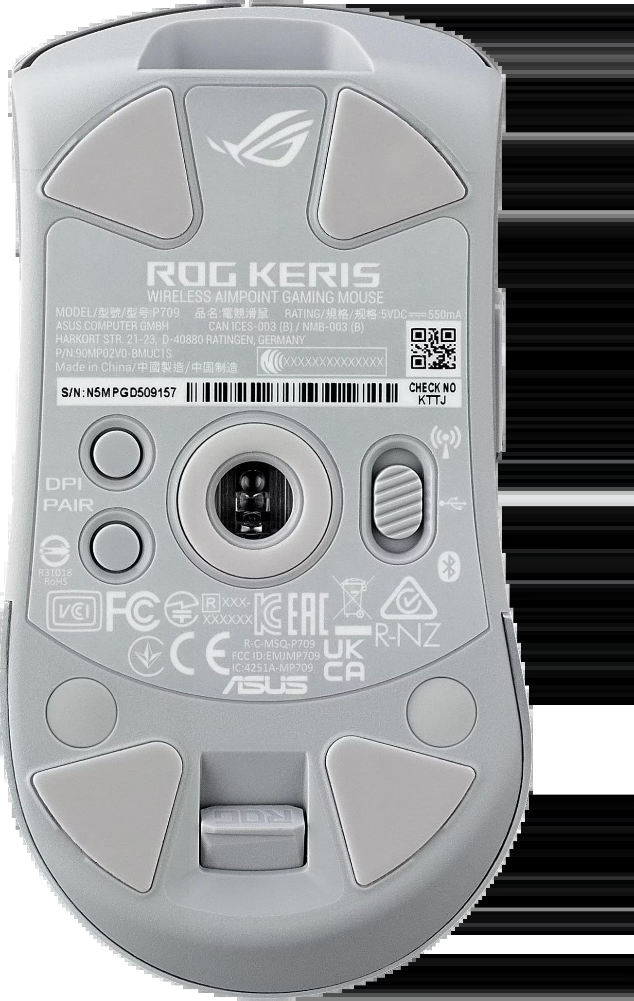 ASUS ROG Keris Wireless AimPoint Bluetooth Branco 36000 DPI