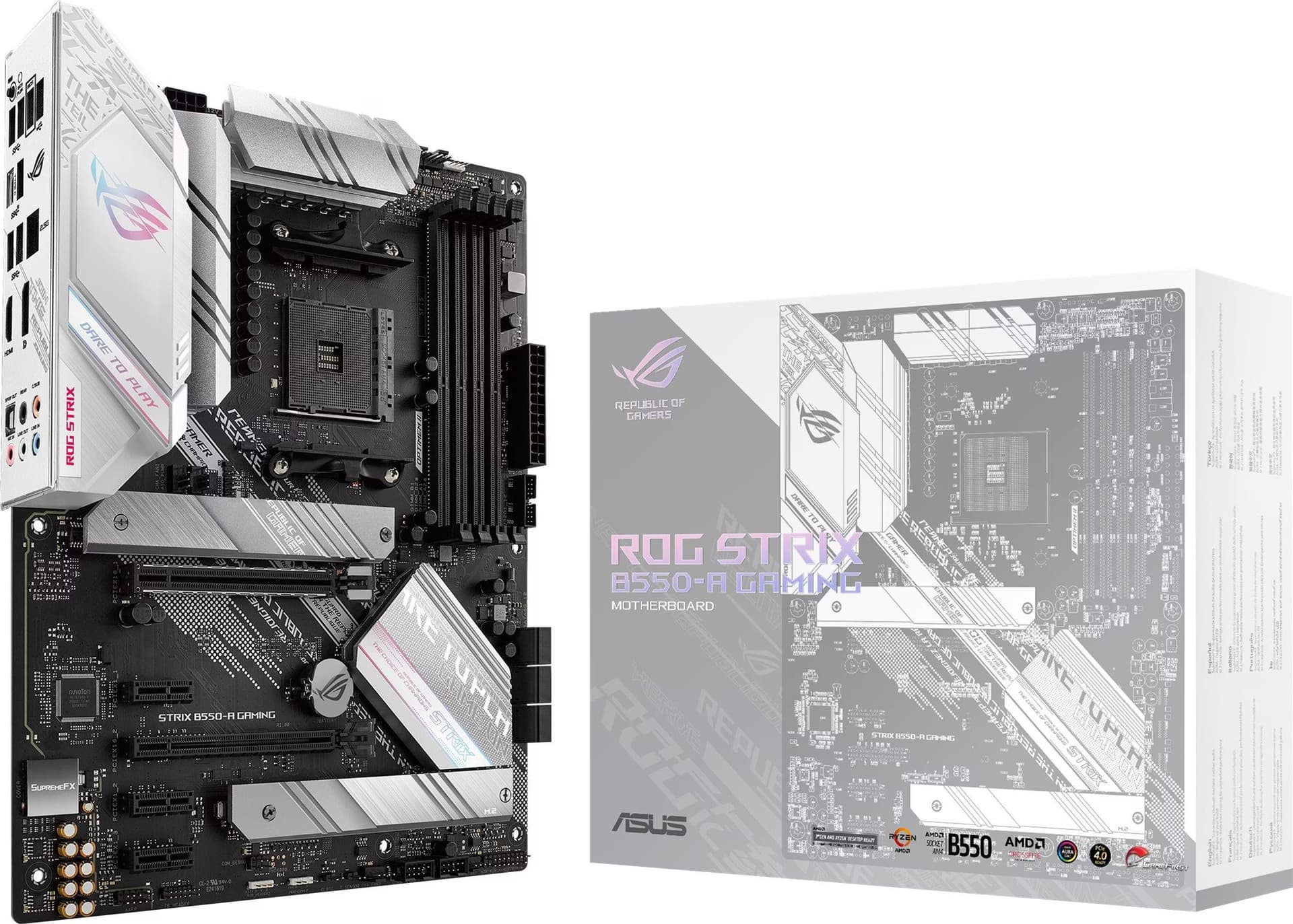 ASUS ROG STRIX B550-A GAMING AMD Ryzen™ 3 128GB ATX Branco