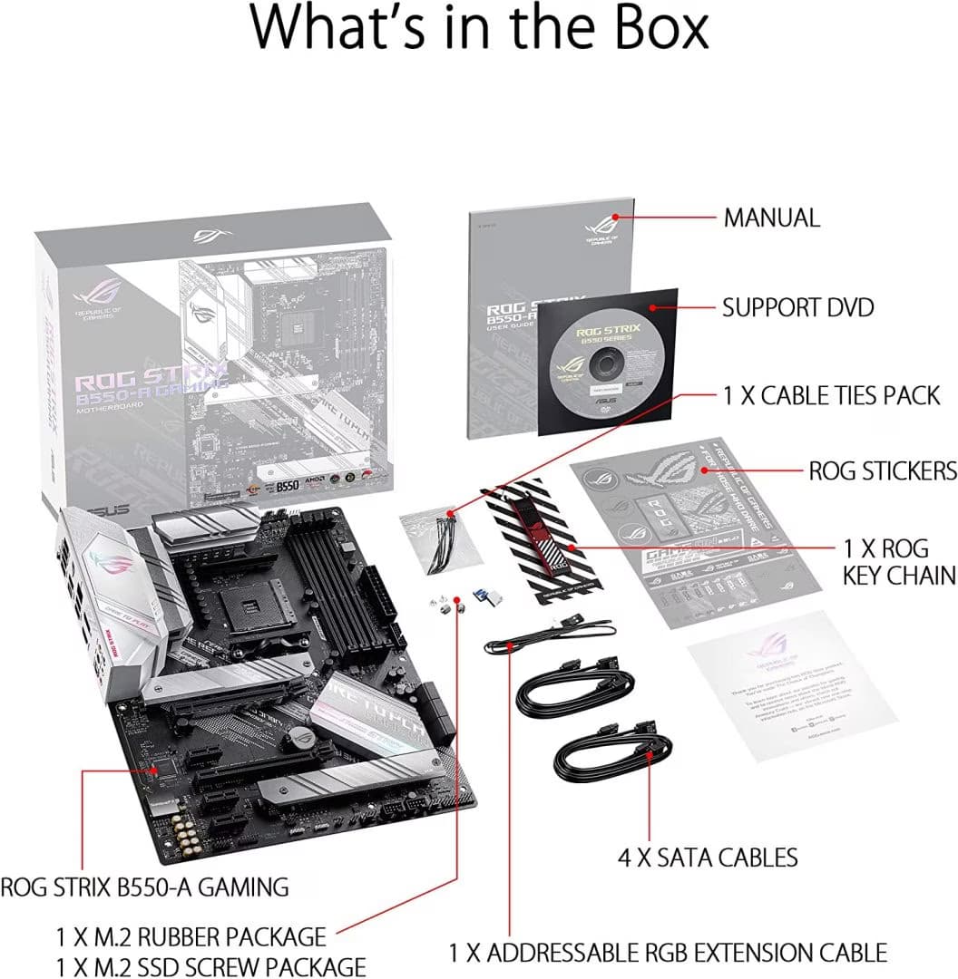 ASUS ROG STRIX B550-A GAMING AMD Ryzen™ 3 128GB ATX Branco