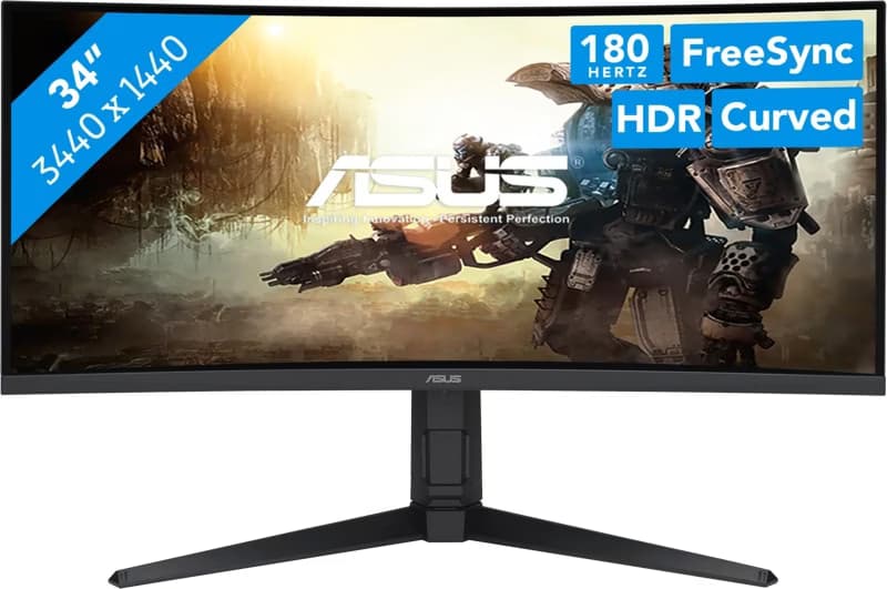 Asus TUF Gaming VG34VQL3A 34 UWQHD 180Hz Preto