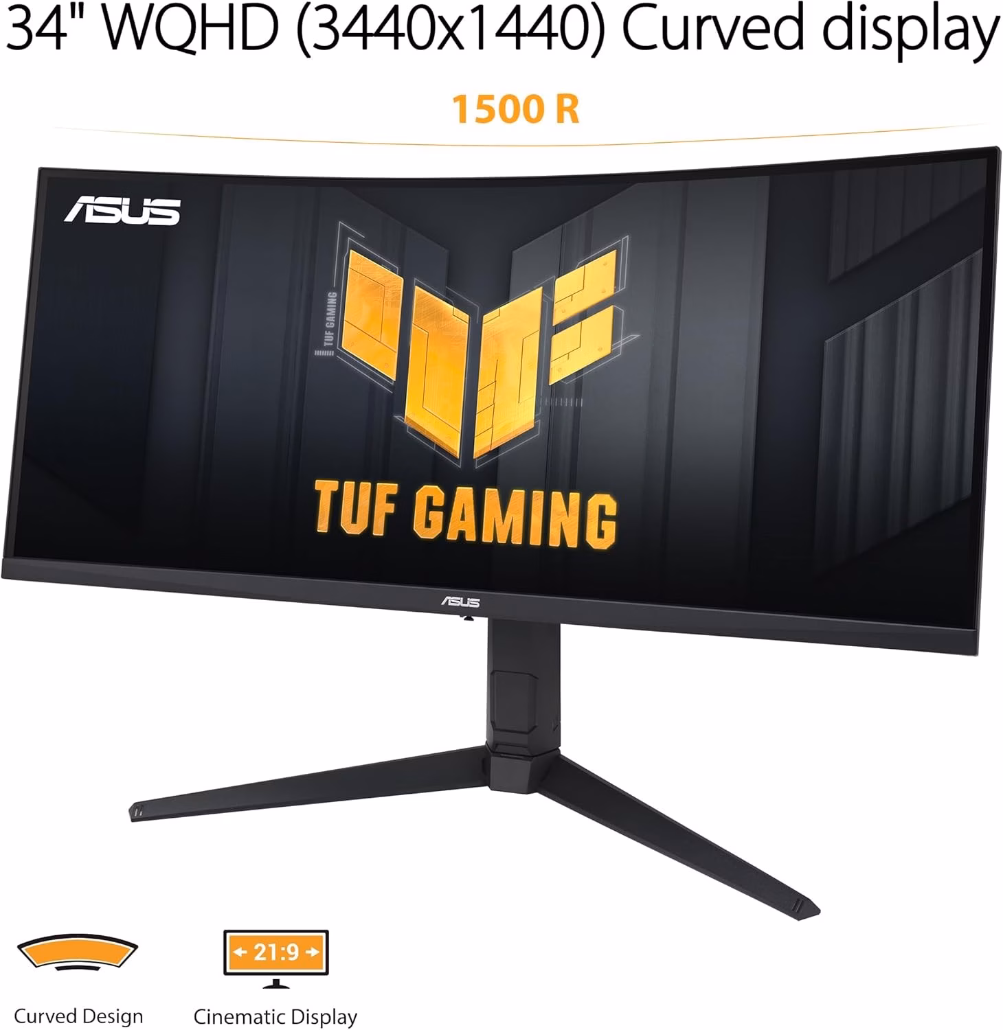 Asus TUF Gaming VG34VQL3A 34 UWQHD 180Hz Preto