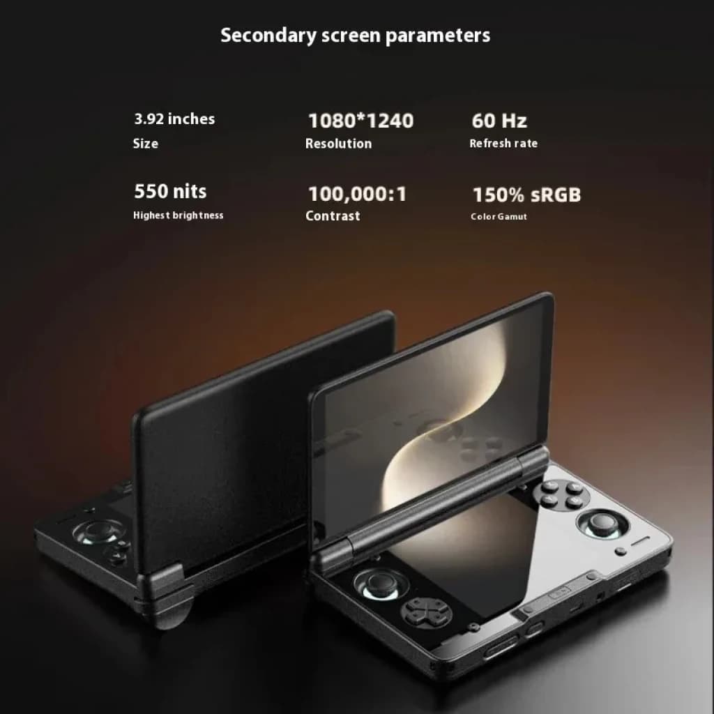 AYN Thor Preto 12 GB/256GB com ecrã duplo - Consola portátil