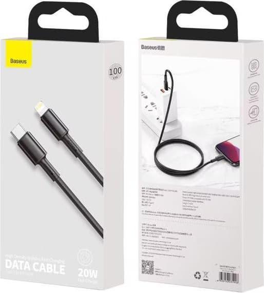 Baseus Cabo Trançado USB Tipo C para Lightning Apple 20W 1m