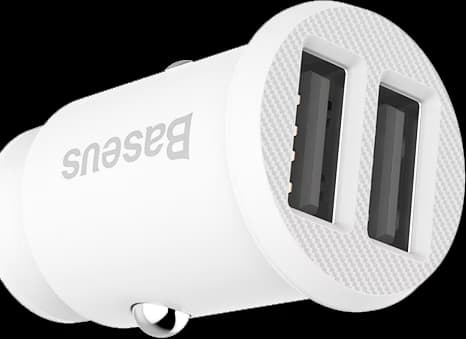 Baseus Carregador de Carro Duplo USB 3.1A Small Rice Grain