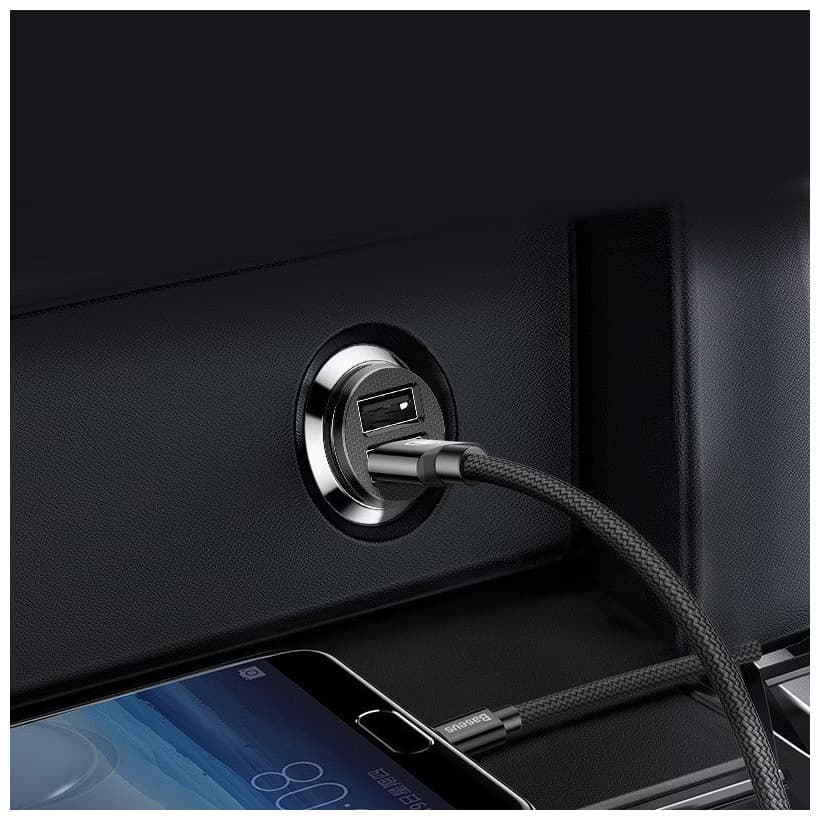 Baseus Carregador de Carro Duplo USB 3.1A Small Rice Grain