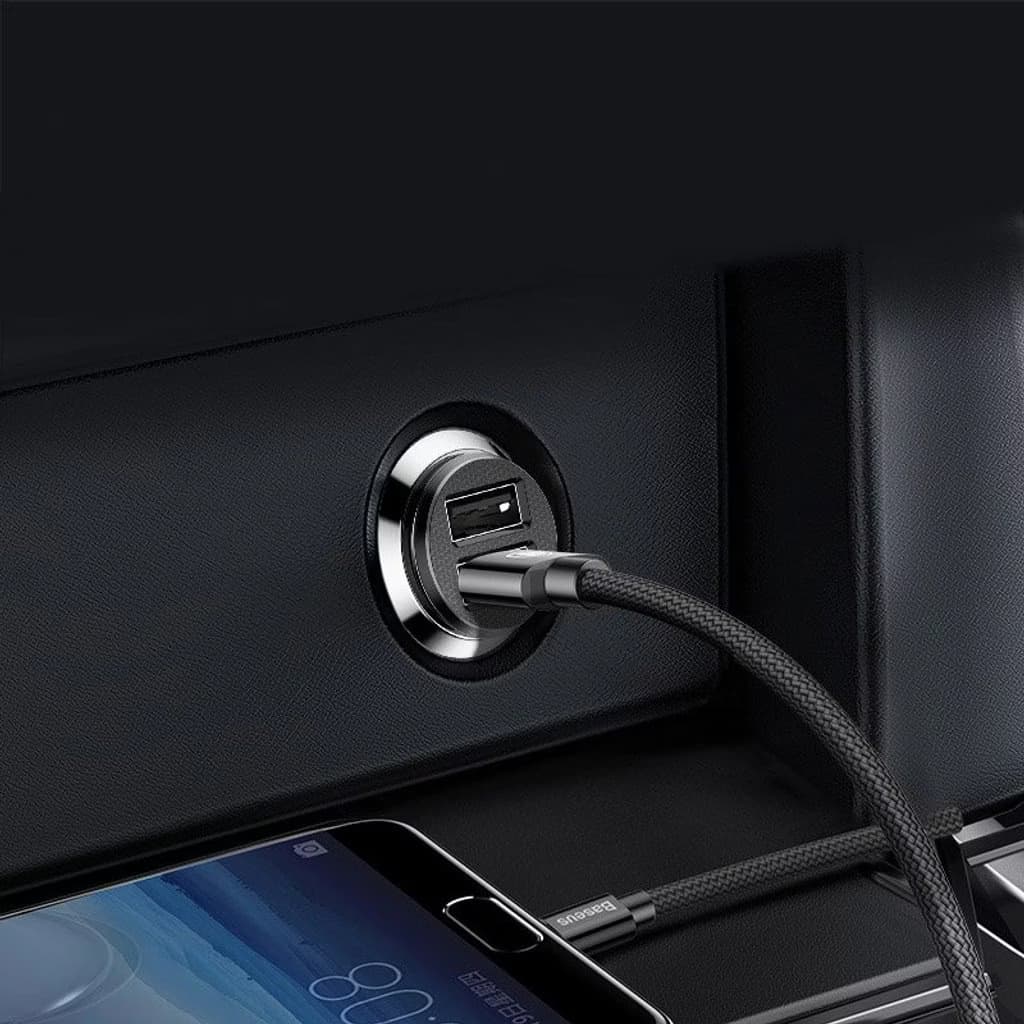 Baseus Carregador de Carro Duplo USB 3.1A Small Rice Grain