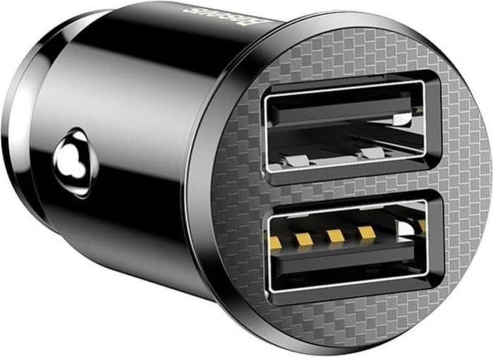 Baseus Carregador de Carro Duplo USB 3.1A Small Rice Grain