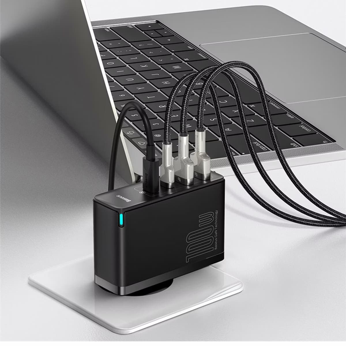 Baseus Carregador GaN2 Pro 100W 2xUSB-C+2xUSB