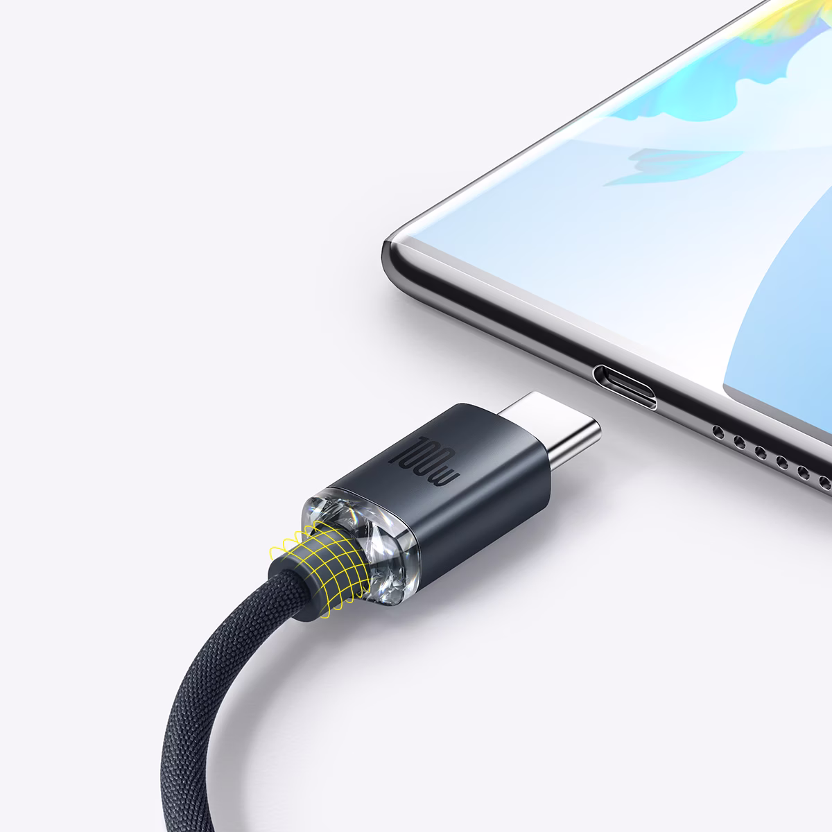 Baseus Crystal Shine - Cabo USB-A para USB-C 1,2 m