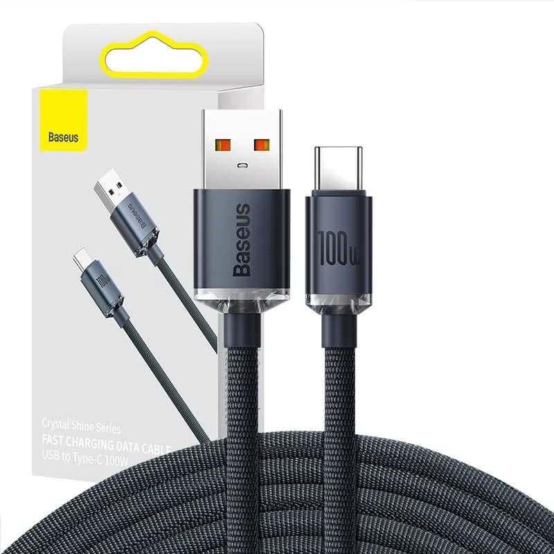 Baseus Crystal Shine - Cabo USB-A para USB-C 2m
