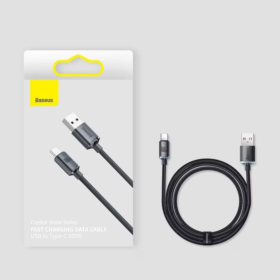 Baseus Crystal Shine - Cabo USB-A para USB-C 2m