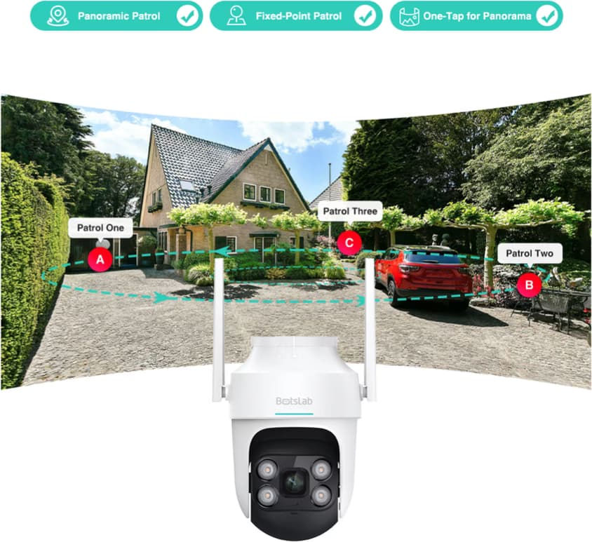 Botslab PT W312 4MP WiFi Visão Nocturna - Câmara de Vigilância