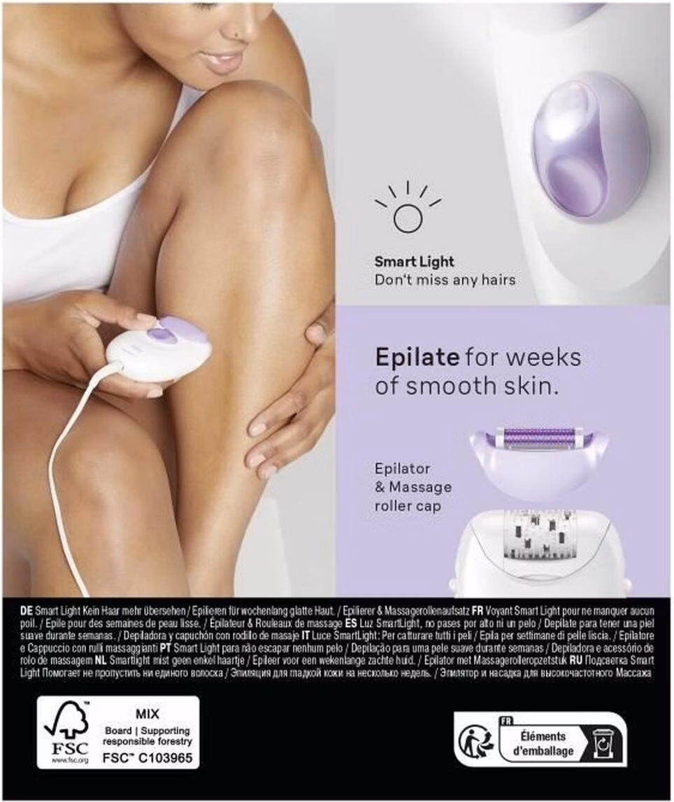 Braun Silk-épil 3 3-000 Roxo/Branco