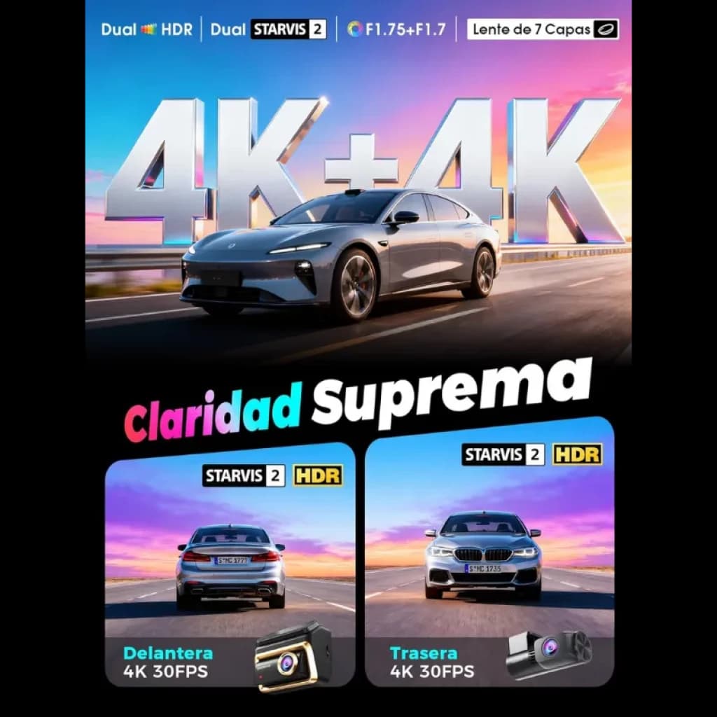 Câmara para carro DDPAI Z90 Master 2CH 4K com 4G