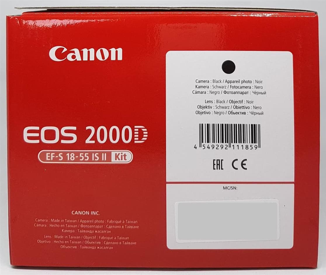Canon EOS 2000D + EF-S 18-55 IS II