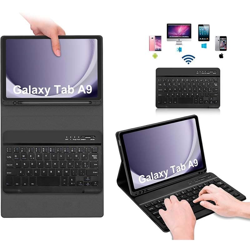 Capa com Teclado Samsung Galaxy Tab A9