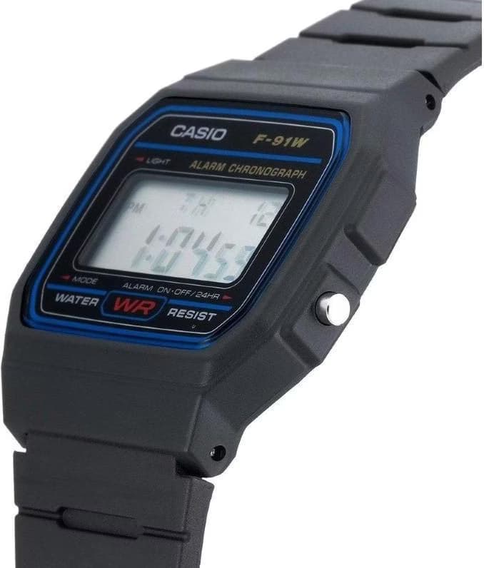 Casio F-91W-1YEG Collection Men Relógio Digital