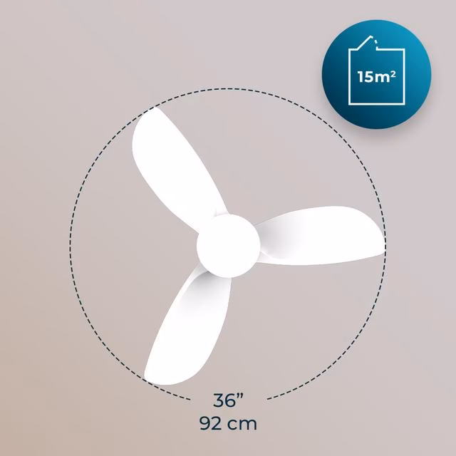 Cecotec EnergySilence Aero 3050 Branco - Ventilador de teto