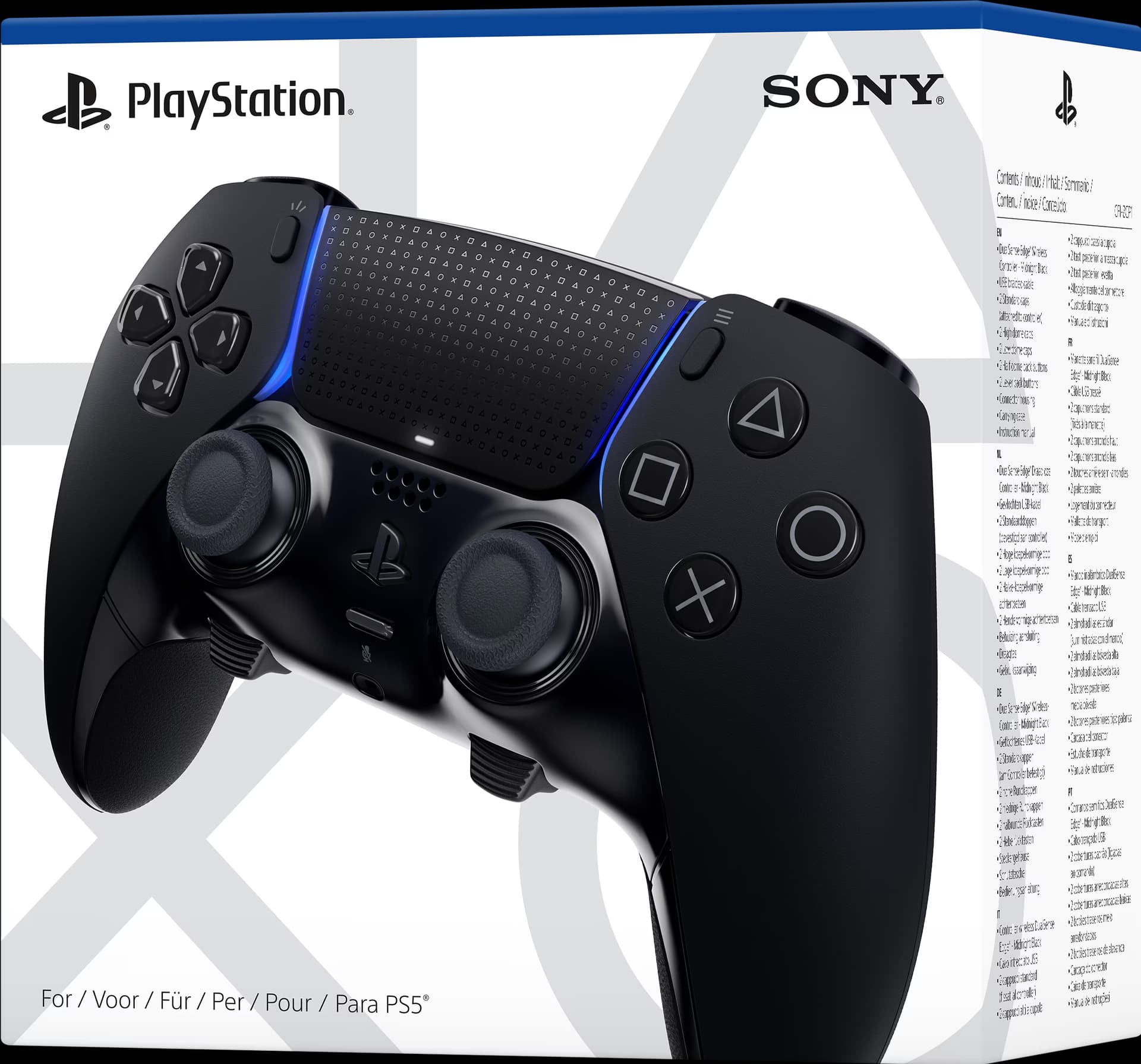 Comando Sony DualSense Edge Controller PS5 Preto meia-noite