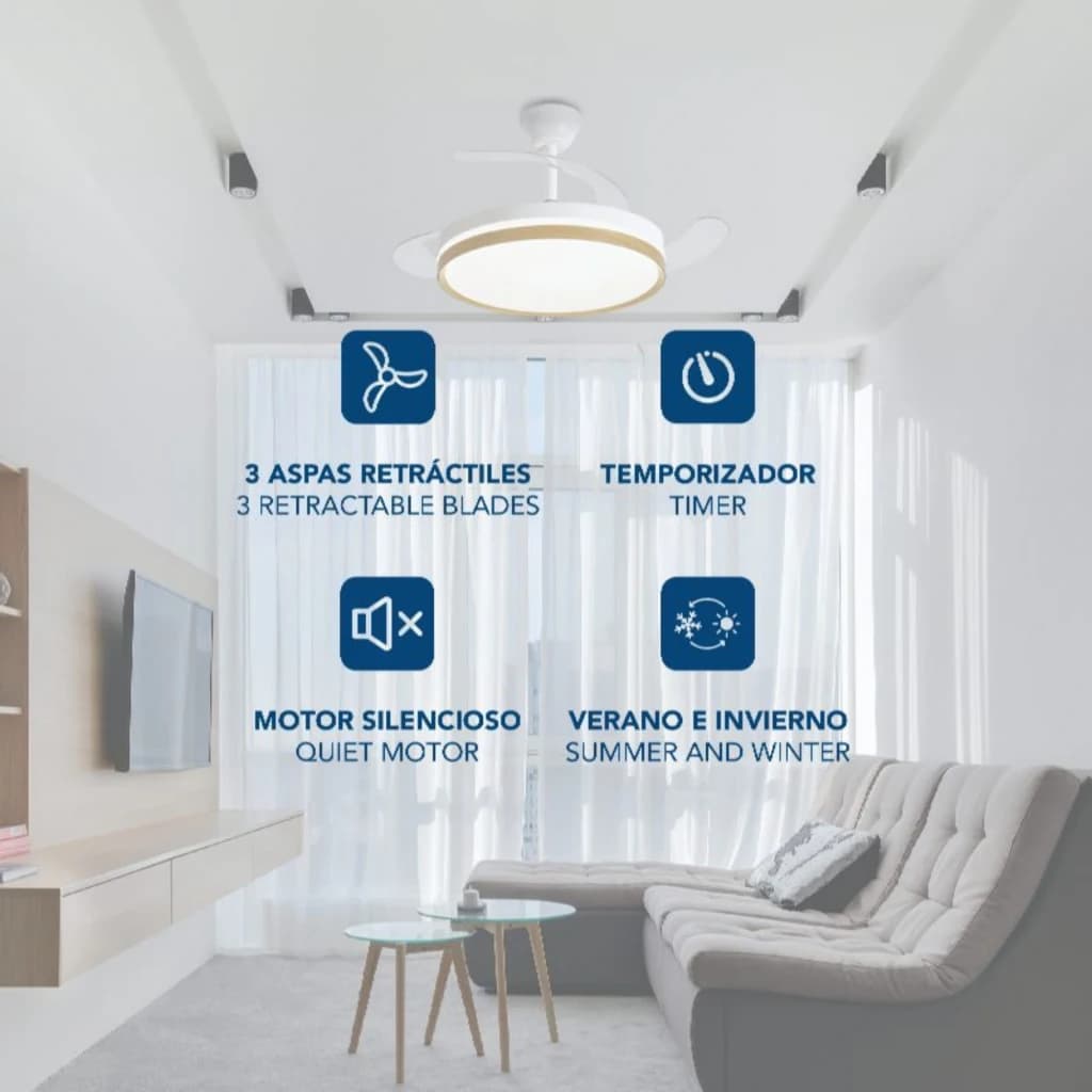 Daewoo DW5010 Ventilador de teto 30 W, 6 velocidades