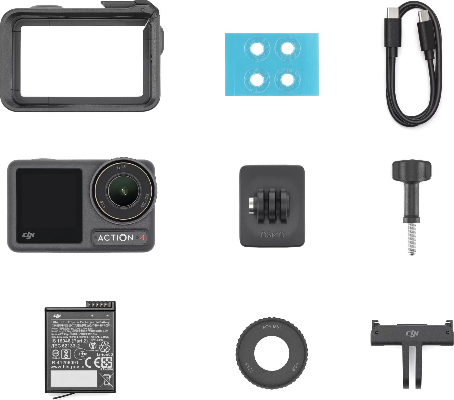 DJI Osmo Action 4 Standard Combo - Câmara desportiva