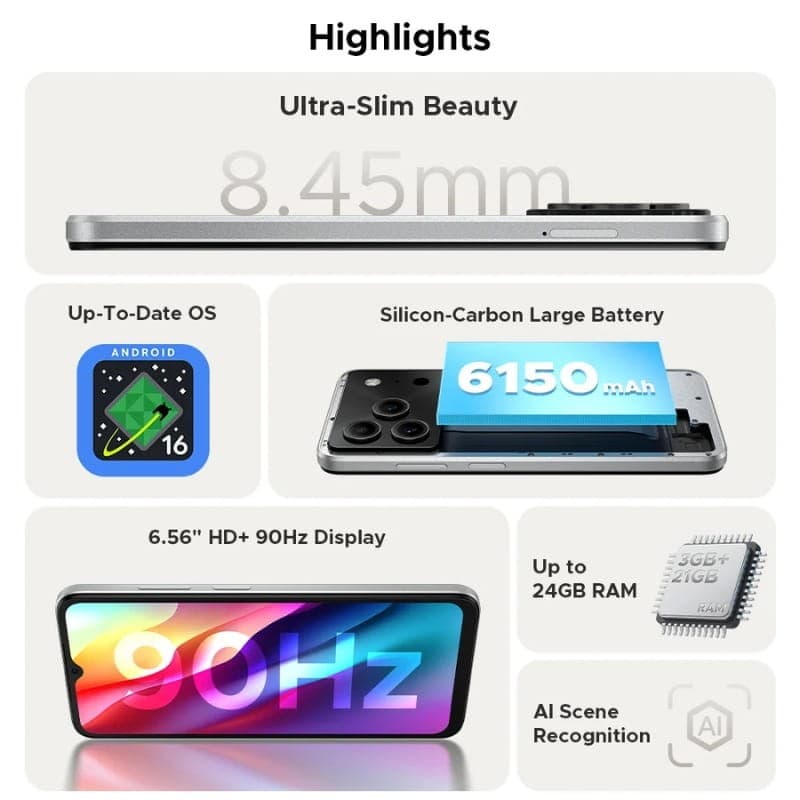 Doogee Note 56 Plus 6GB/256GB Prata
