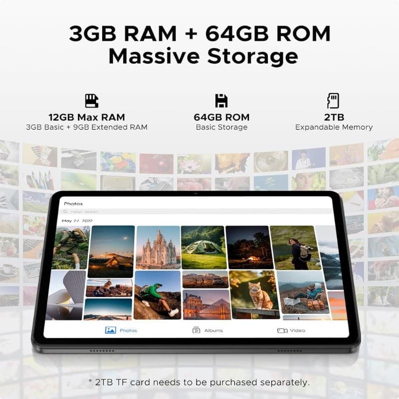 Doogee Tab A9 10,1" 3GB/64GB WiFi Cinzento