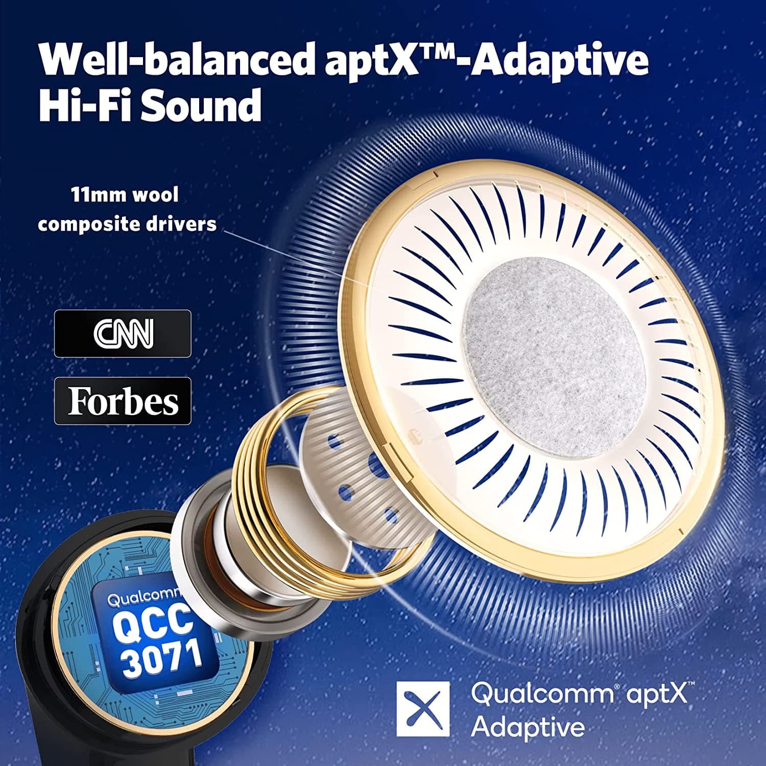 Earfun Air Pro 3 ANC - Fones de Ouvido Bluetooth