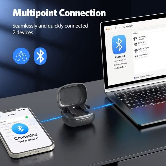 Earfun Air Pro 3 ANC - Fones de Ouvido Bluetooth