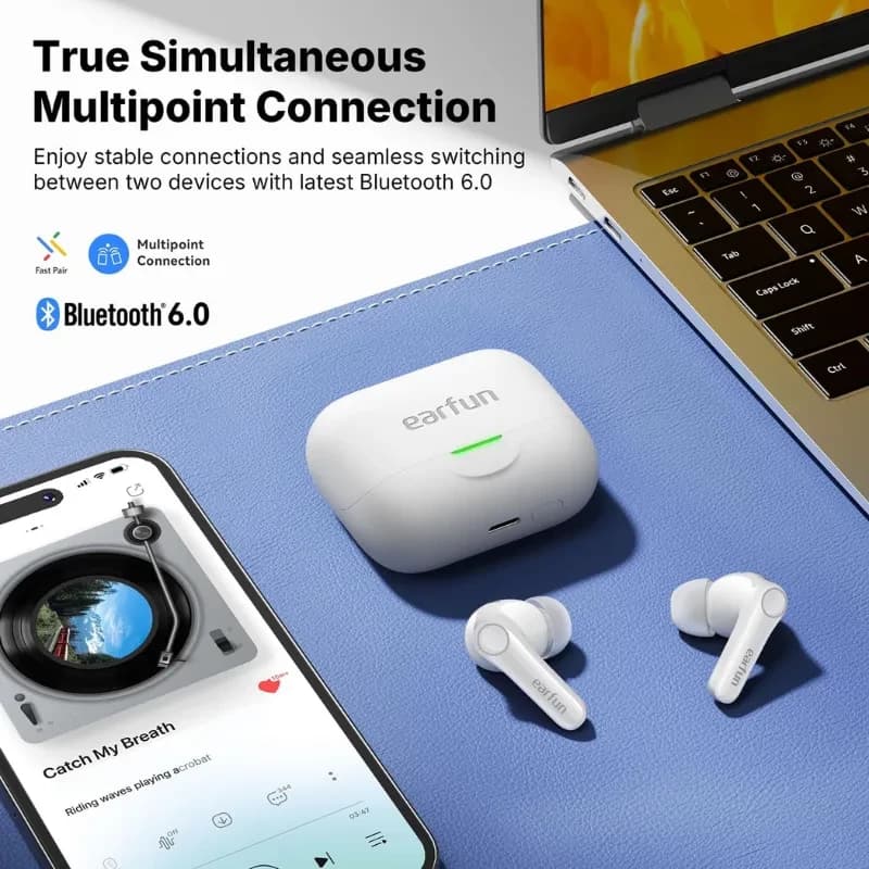 Earfun Air Pro 4+ ANC Branco