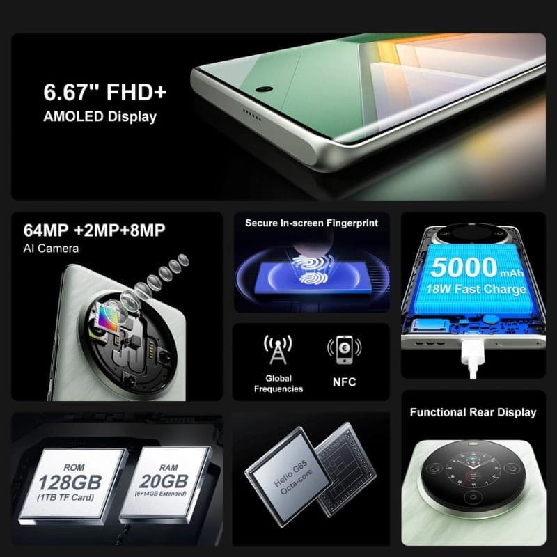 Fossibot S3 Pro 6GB/128GB Preto