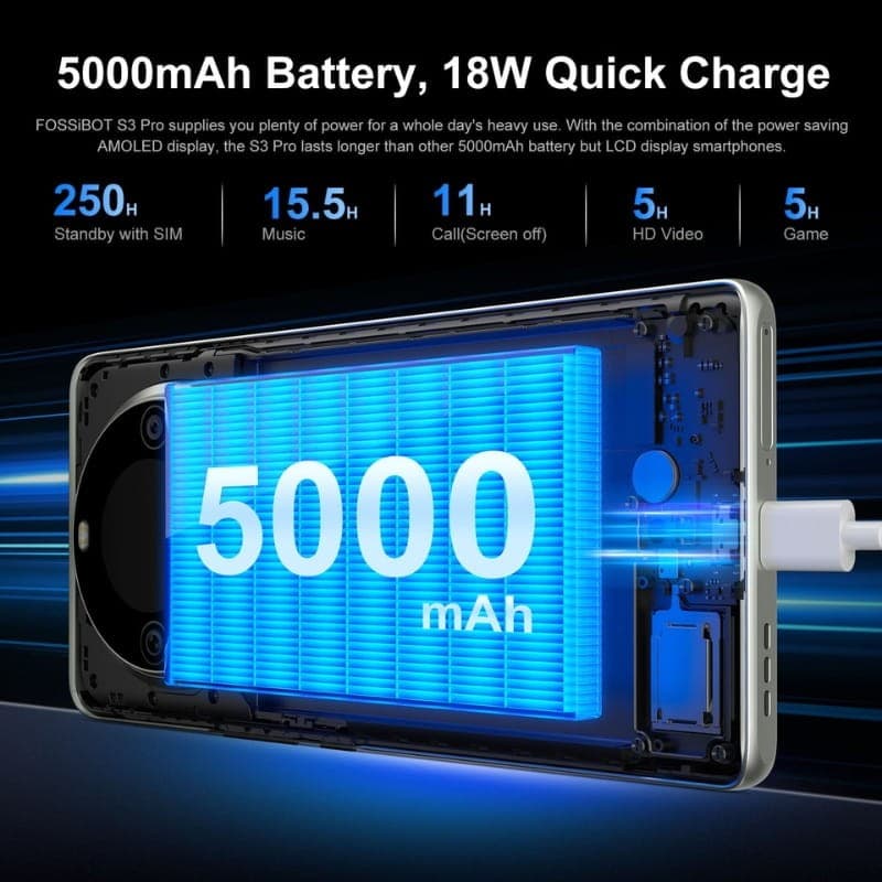 Fossibot S3 Pro 6GB/128GB Preto