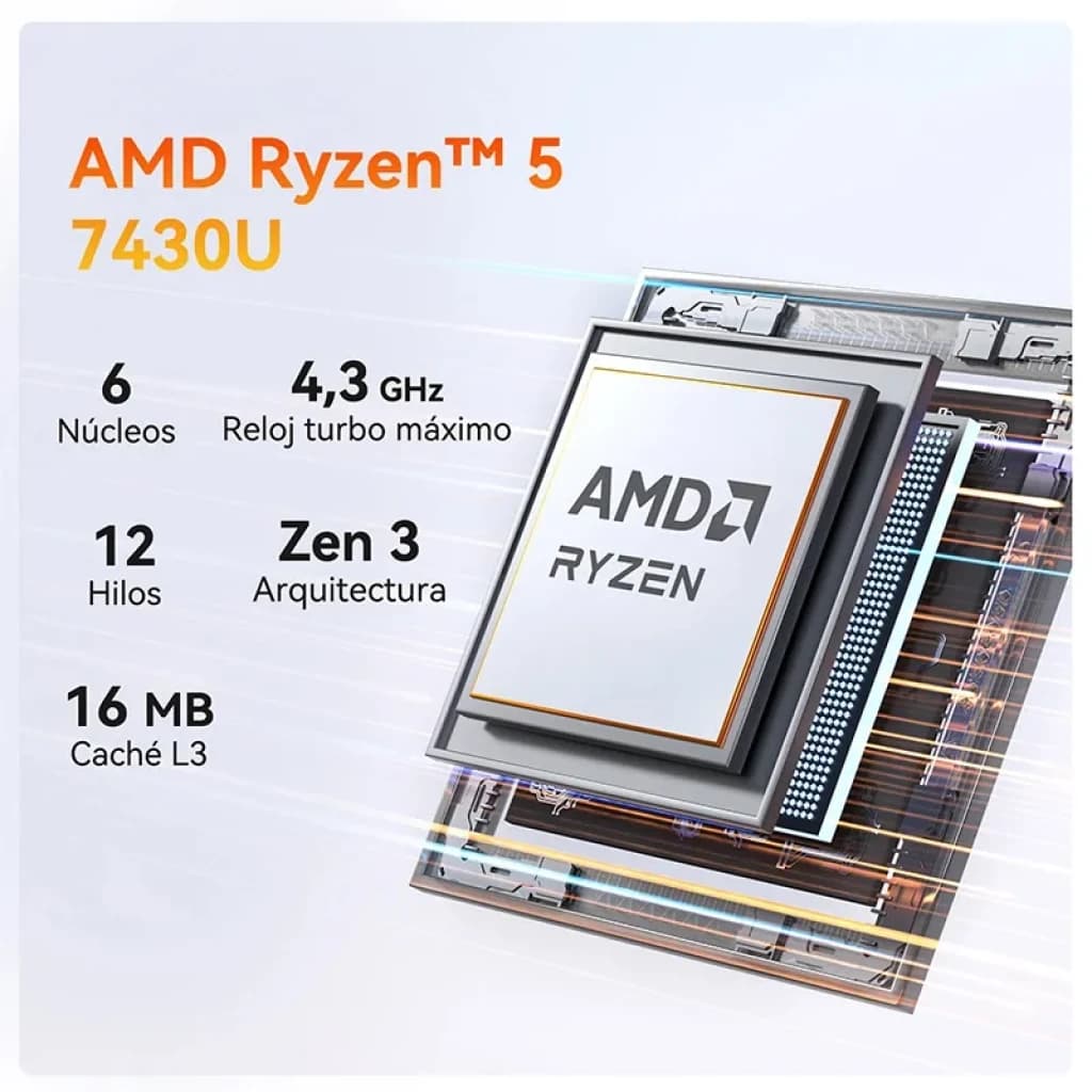 Geekom A5 Pro AMD Ryzen 5 7430U 16GB/512GB W11 Pro - Mini PC