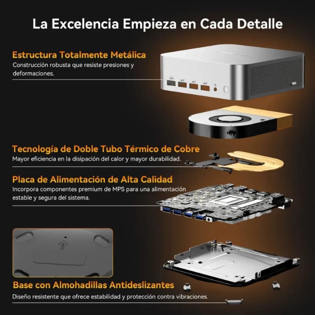 GEEKOM A8 Max AMD Ryzen 7 8745 HS 16GB/1TB W11 Pro - Mini PC