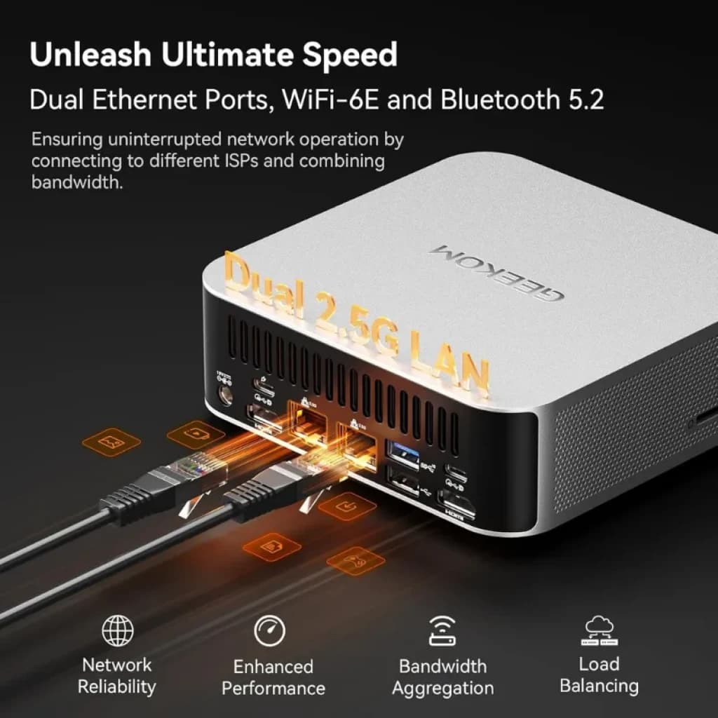 GEEKOM A8 Max AMD Ryzen 7 8745 HS 16GB/1TB W11 Pro - Mini PC