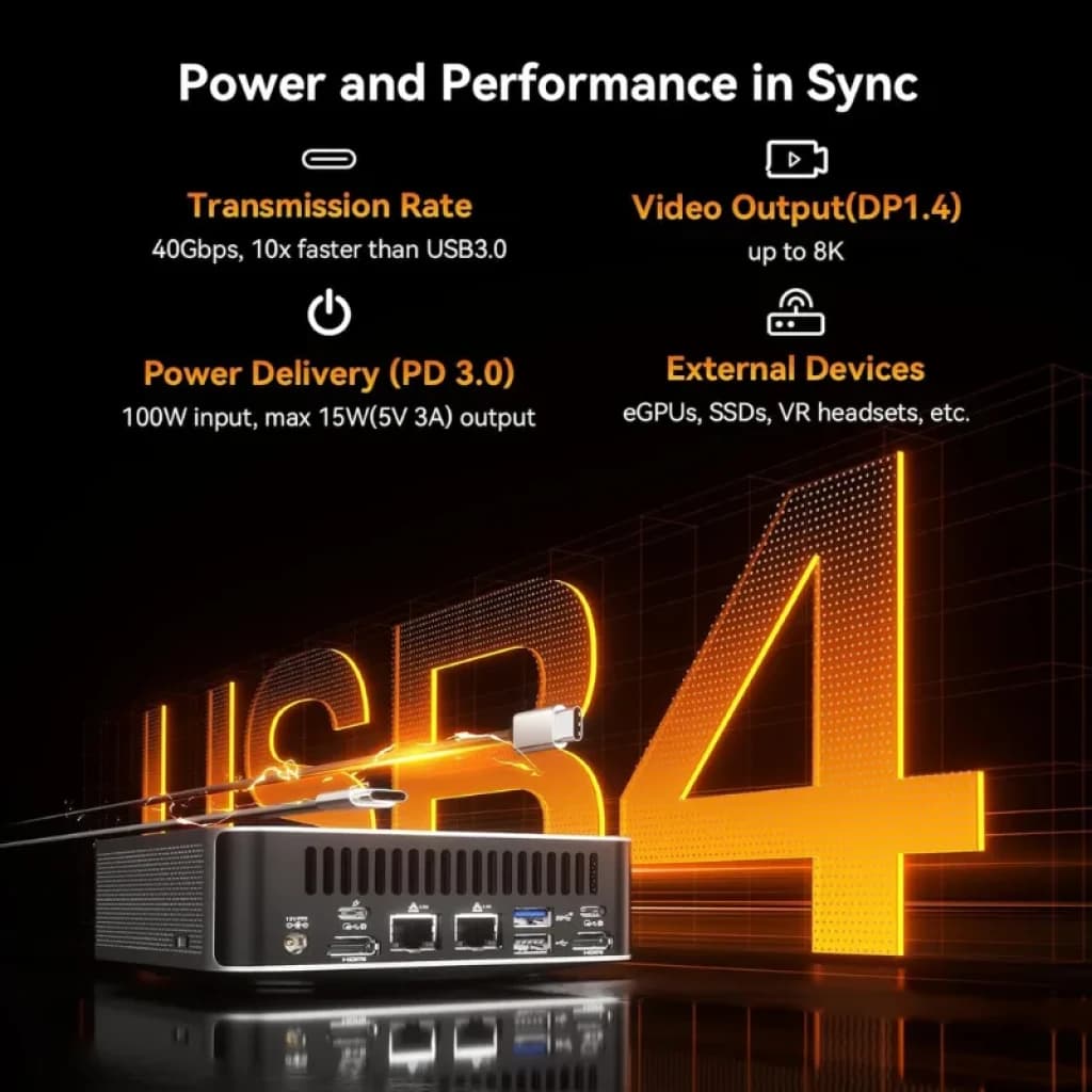 GEEKOM A8 Max AMD Ryzen 7 8745 HS 16GB/1TB W11 Pro - Mini PC