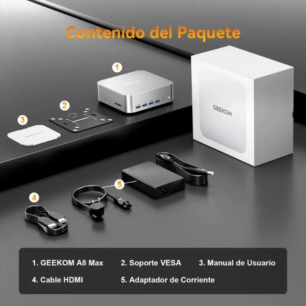 GEEKOM A8 Max AMD Ryzen 7 8745 HS 16GB/1TB W11 Pro - Mini PC