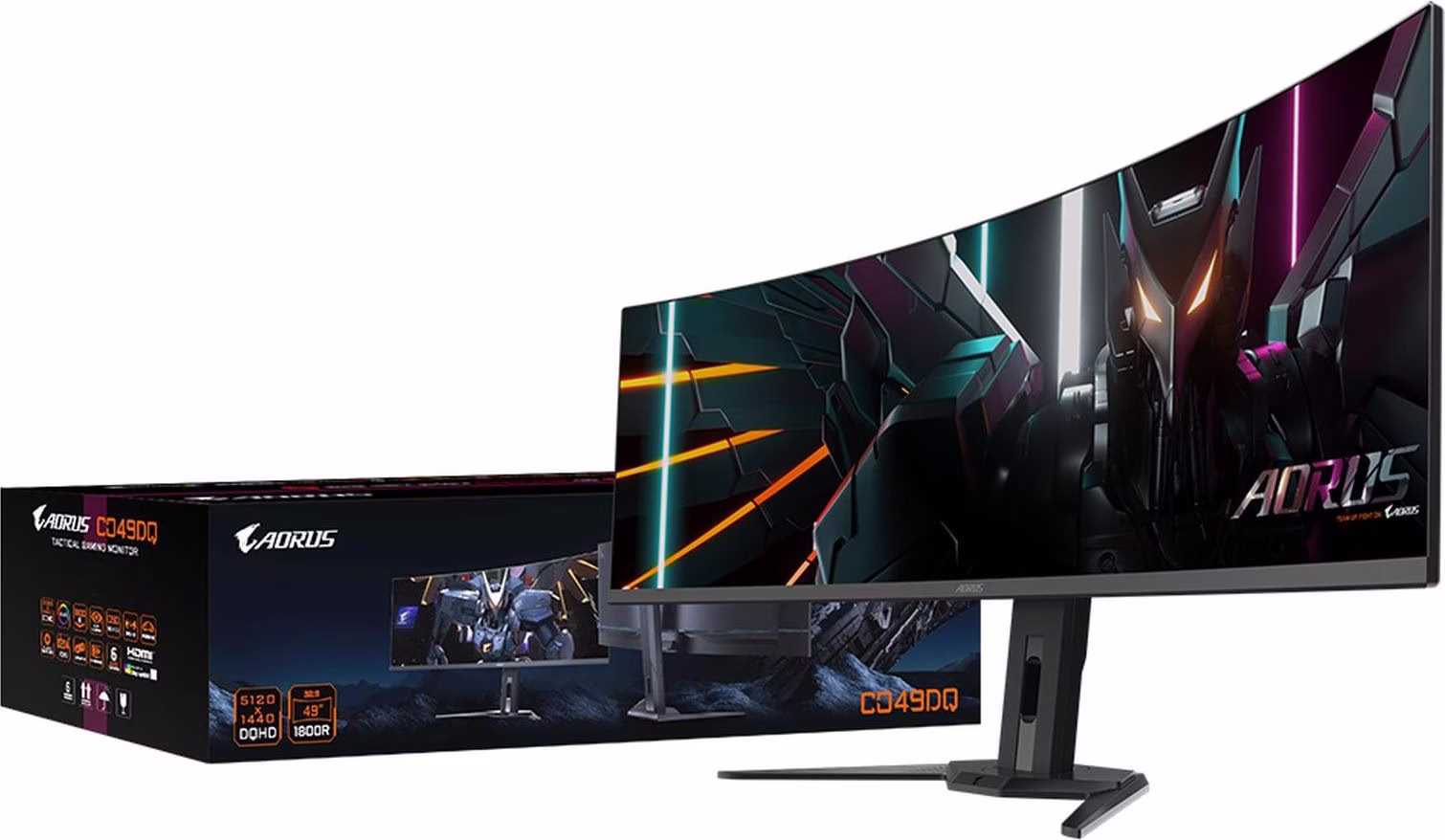 Gigabyte Aorus CO49DQ Monitor OLED 49" 144 Hz Preto