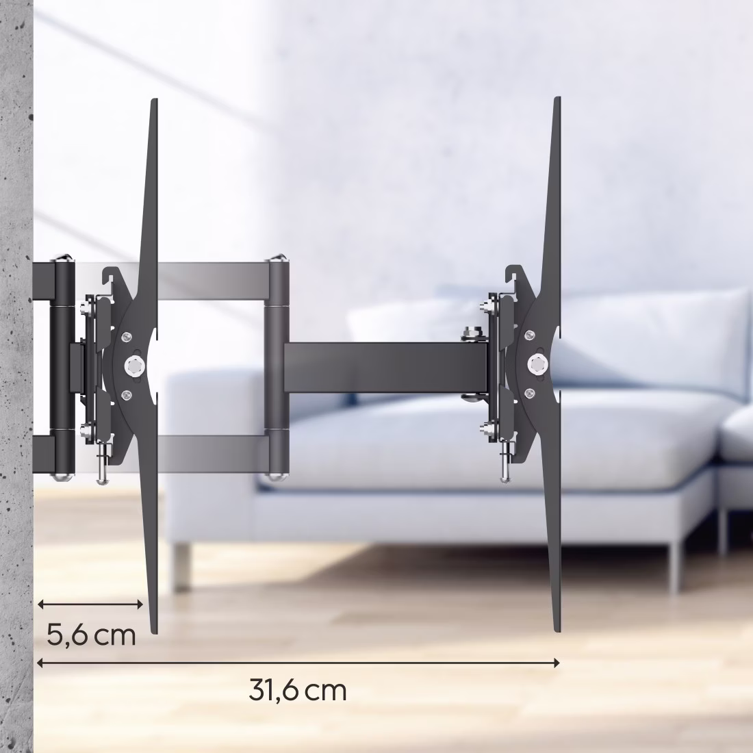 Hama 00220822 de 19“ a 48” até 20 kg Preto - Suporte para TV