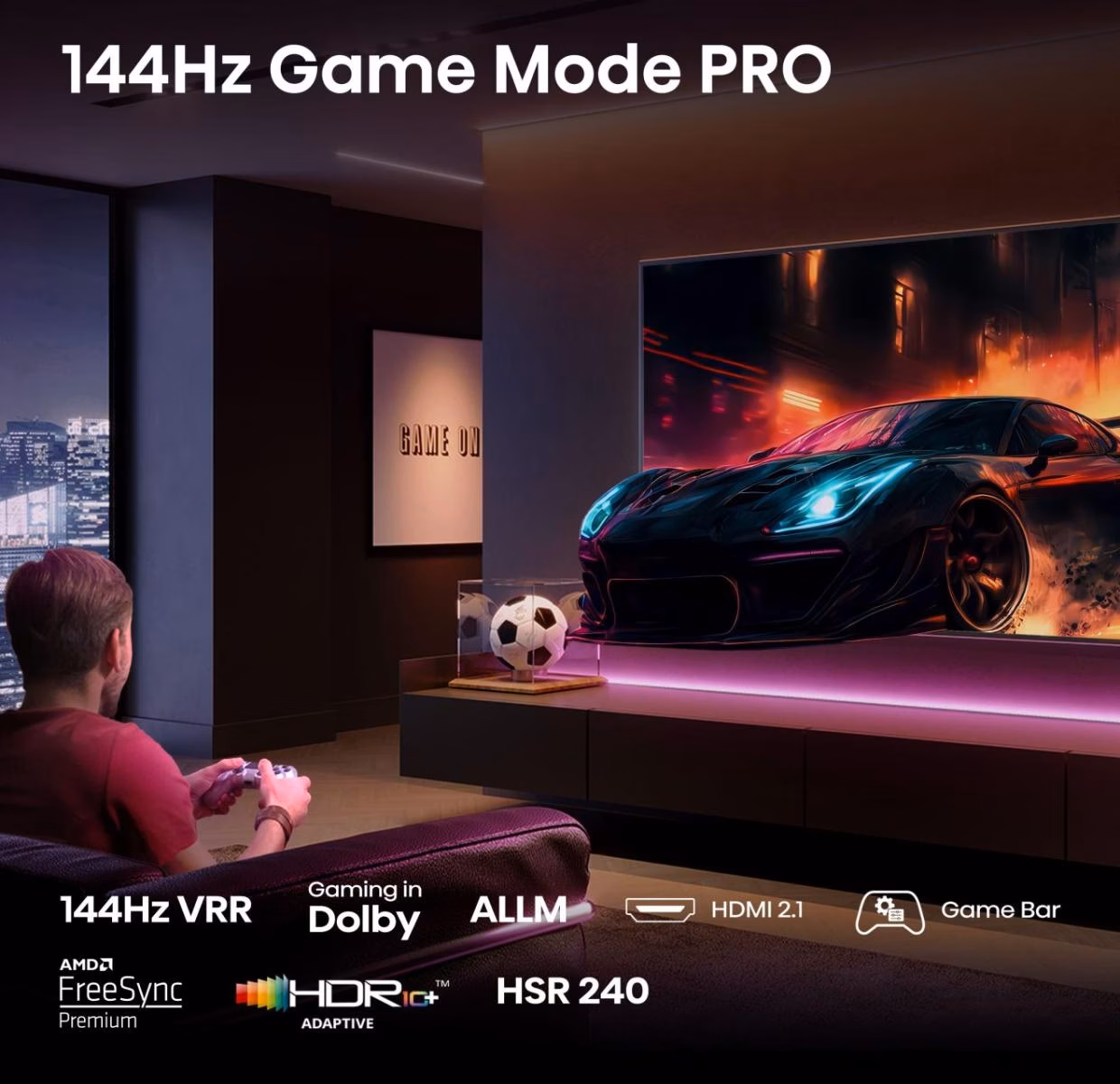 Hisense 65E7Q PRO 65" 4K QLED Pro Smart TV Preto