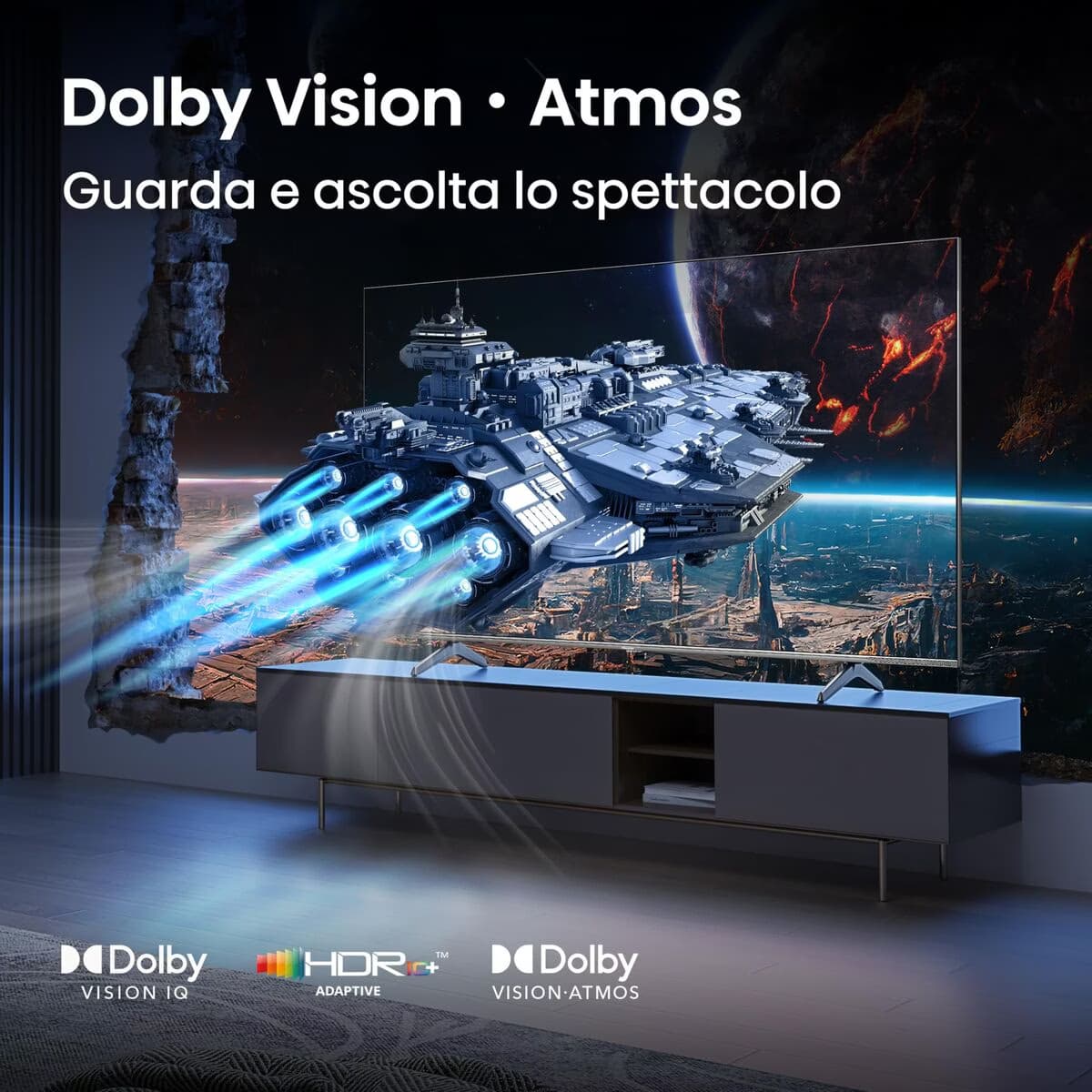 Hisense 65E7Q PRO 65" 4K QLED Pro Smart TV Preto