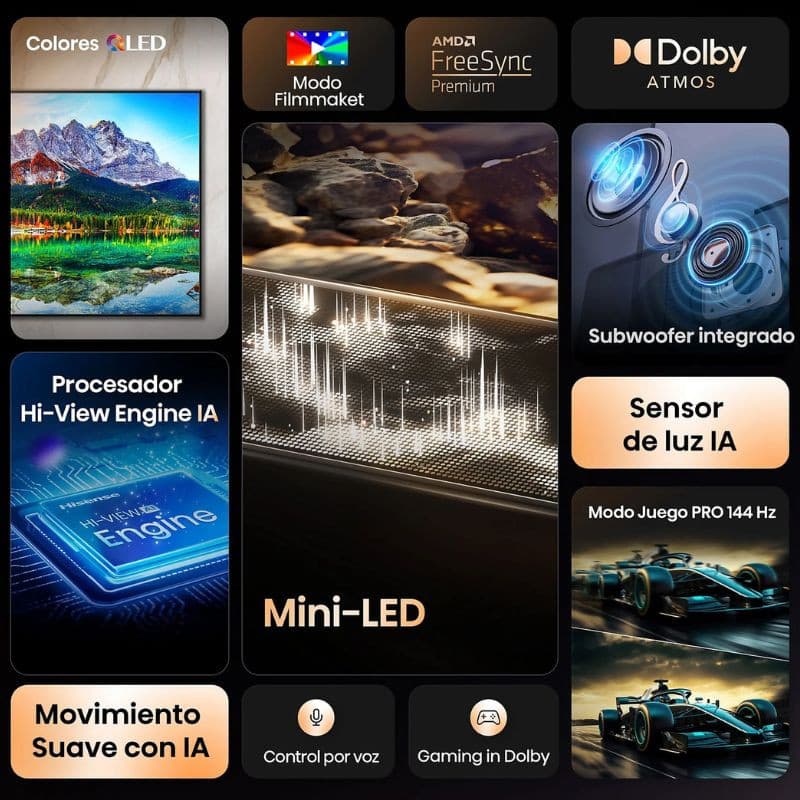 Hisense 65E8Q 65" 4K UHD LED Smart TV Preto