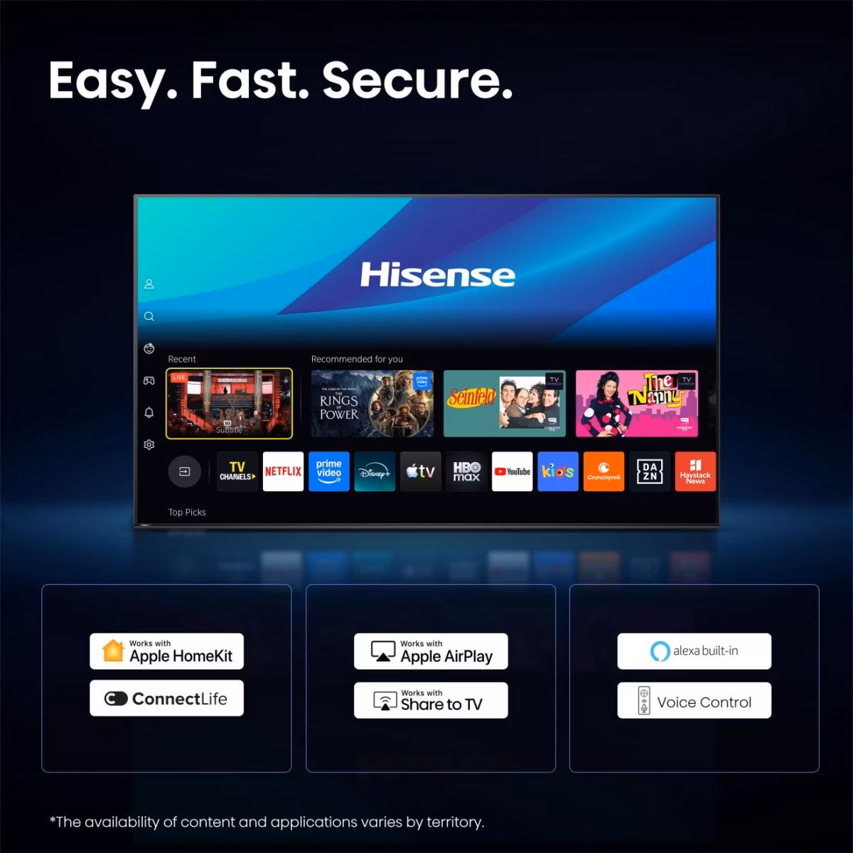 Hisense 65Q7S Smart TV QLED 65" 4K Quad Core Preto