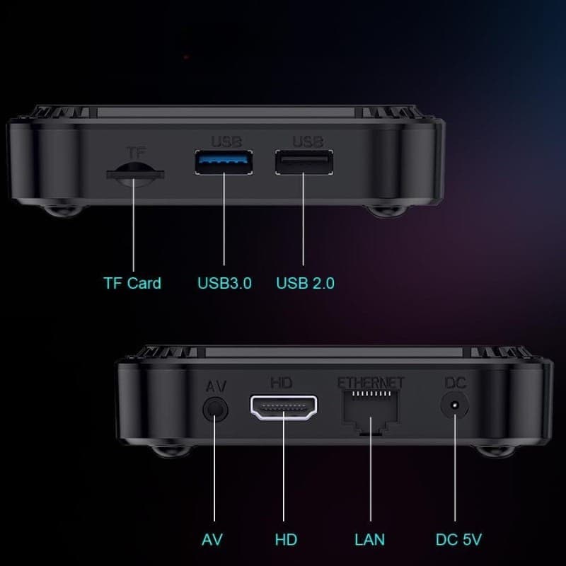 HK1 Rbox K8S RK3528 4GB/32GB Android 13 Preto - Android TV