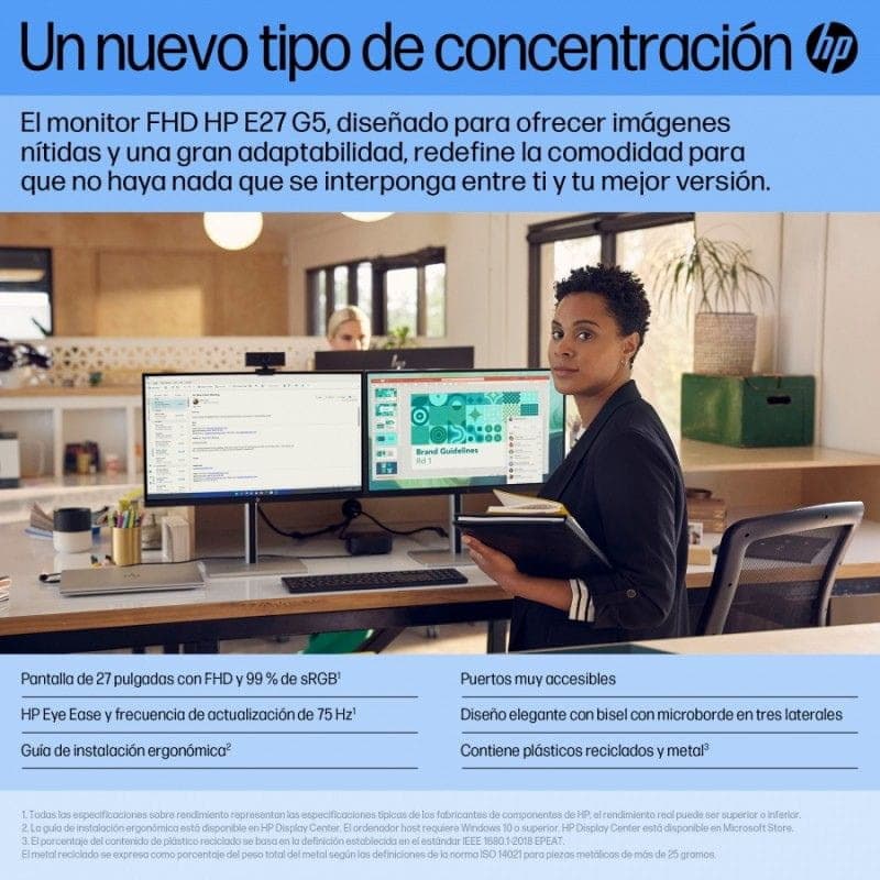 HP E27 G5 27 Full HD 75 Hz IPS Preto