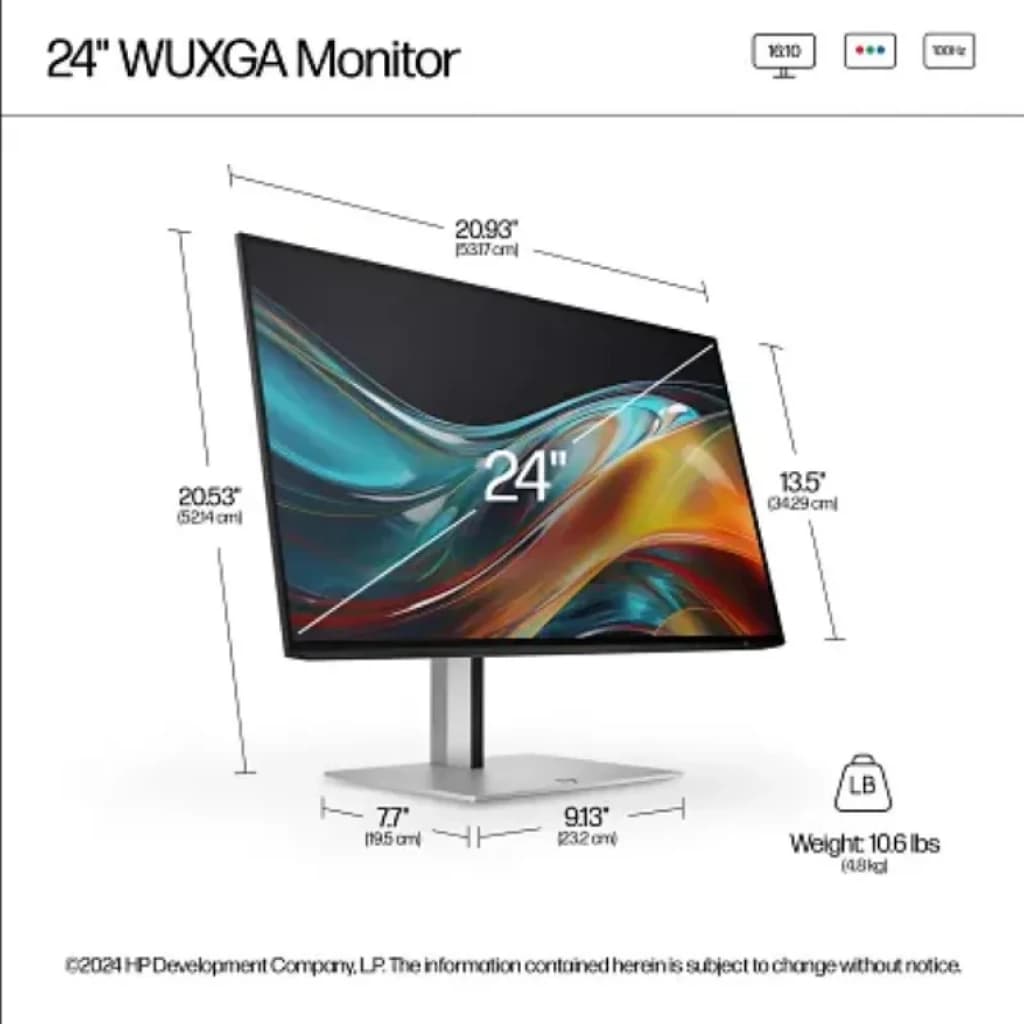 HP Série 7 724, 24 polegadas, WUXGA, IPS, 100 Hz - Monitor de PC